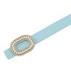 INSPIRE CHIC Women's Faux Leather Thin Belt Ladies Belt with Pearl Rhinestone Buckle for Jeans Pants - 2 of 4