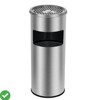 Stainless Steel Trash Can Outdoor Indoor Industrial Garbage Enclosure Commercial Trash Can with Lid - 2 of 4
