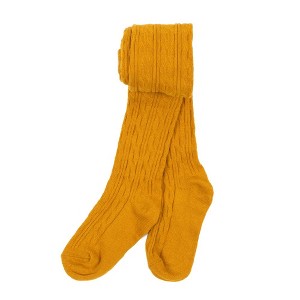 Leveret Girls  Boho Solid Color Cable Knit Tights - 1 of 1