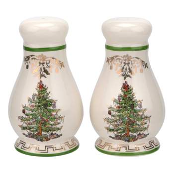 Spode Christmas Tree Gold 4 Inch Salt and Pepper Shaker - 4 Inches