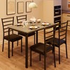 Dining Table for 4,Small Table and Chairs Set of 5,Square Dinette Set for 4,Dinner Table Set,4 Piece Kitchen & Dining Room Sets for Small Space - 3 of 4