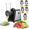 Homdox 250W Electric Slicer 5-in-1 Cheese Grater Slicer Shredder for Kitchen - Automatic Food Chopper for Vegetables Cucumber Carrots Cabbage Nuts - 2 of 4