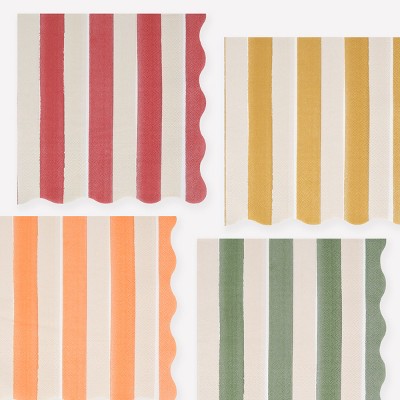 Meri Meri Fall Stripe Large Napkins (Pack of 16)