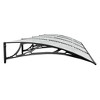 vidaXL Door Canopy Gray and Transparent 39.4 in.x31.5 in. Polycarbonate - 4 of 4