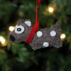 Northlight 3.75" Brown and White Polka Dot Plush Dog Hanging Christmas Ornament - 2 of 3