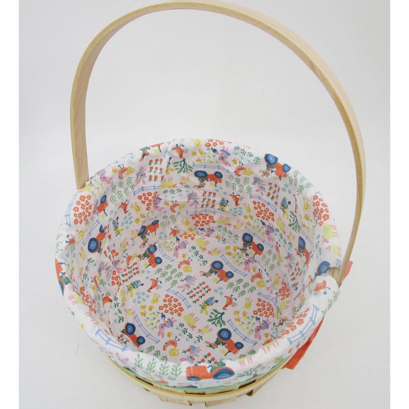 12&#34; Chipwood with Liner Easter Decorative Basket Farm Pattern - Spritz&#8482;, 3 of 4