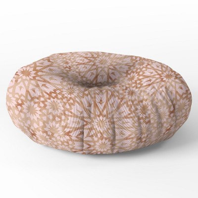 Schatzi Brown Tangier Warm Pink Round Floor Pillow - Deny Designs