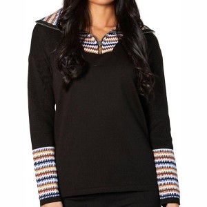 Women's Zip Collar Sweater - Angel Apparel - 1 of 4