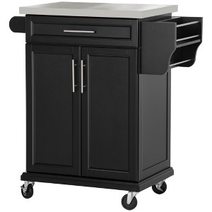 NicBex 1 Drawer Rolling Kitchen Island Cart with Cabinet and Stainless Steel Countertop,Kitchen Island with Spice Rack,Island Table for Kitchen - 1 of 4