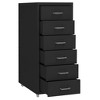 CLIHOME 6-Tier Rolling File Cabinet With Handle, Metal Steel Compact Mobile Storage Cabinet Dressers With Wheels - 3 of 4
