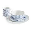 Portmeirion Home Collection 16 Piece Dinnerware Set - Blue Indigo Mix & Match Designs, Porcelain Dinner Plates - Microwave, Dishwasher & Oven Safe - 2 of 4