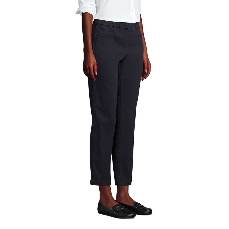 Lands' End Women's Mid Rise Pull On Chino Crop Pants, 5 of 8