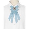 INSPIRE CHIC Women's Solid Color Pre-tied Bowknot Pin Brooch Bow Ties with Big Rhinestones - 4 of 4