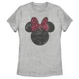 Women's Mickey & Friends Minnie Mouse Logo Distressed T-Shirt