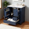 30" Bathroom Vanity with Sink, Freestanding Cabinet with Soft-Close Door & 3 Drawers, Ceramic Basin, Solid Wood Frame, Modern Bathroom Storage - 3 of 4