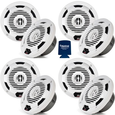 MTX 4 Pairs of WET65-W Wet Series 6.5" 65W RMS 4Ω Coaxial Speaker Pair - White