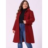 Agnes Orinda Women's Plus Size Winter Single Breasted Outfits Utility Belted Fashion Overcoats - 2 of 4
