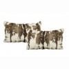 HomeRoots Set of Two 12" X 20" Brown and White Throw Pillows - 4 of 4