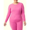 Fruit of the Loom Women's and Plus Long Underwear Waffle Thermal Tops, 2-Pack - 2 of 4