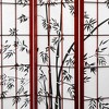 Oriental Furniture 6' Tall Lucky Bamboo Shoji Screen 6 Panels Rosewood: Fiber-Reinforced, No Assembly Required - 3 of 3