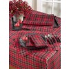 Saro Lifestyle Holiday Table Runner With Plaid Design, 16"x72", Red - 4 of 4