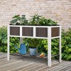 Outsunny 47'' x 23'' Raised Garden Bed w/ Storage Shelf, 2 Tiers Elevated Planter Box Stand for Vegetables, Flowers, Herbs Backyard, Patio, Balcony - 3 of 4