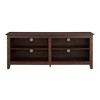 58" MDF Classic Open-Storage TV Stand with Adjustable Shelves, Cord Management, and Textured Laminate for Living Room and Bedroom - 3 of 4
