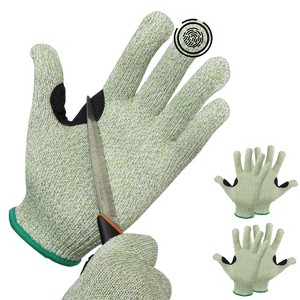 Bison Life Reinforced Level 5 Cut Resistant Gloves for Kitchen, Touchscreen Compatible, Ambidextrous - 3 Pairs - 1 of 4