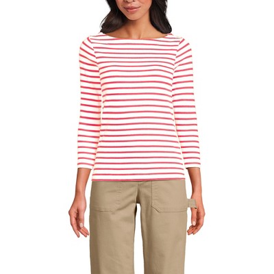 Lands' End Women's Mariner Jersey Boatneck Top
