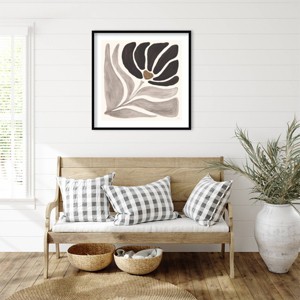 Amanti Art Modern Petals IV Neutral by Veronique Charron Wood Framed Wall Art Print - 1 of 4