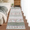 Boho Floral Washable Area Rug - Foldable Thin Non-Slip Carpet, Stain Resistant Non-Shedding Mat for Living Room, Bedroom, Kitchen Dining Room Decor - 4 of 4