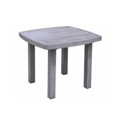 Cabo Aluminum 24" Square End Table - Gray - Courtyard Casual