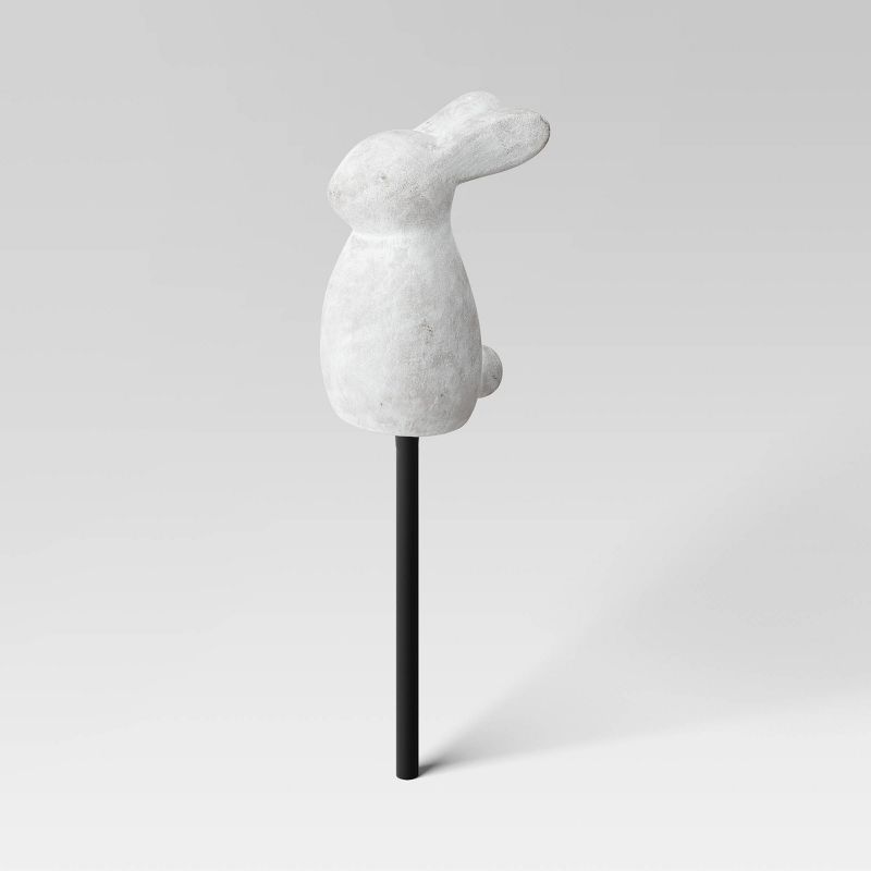 3pc Cement Rabbit Stake Outdoor Figurine Set White - Threshold&#8482;, 4 of 6
