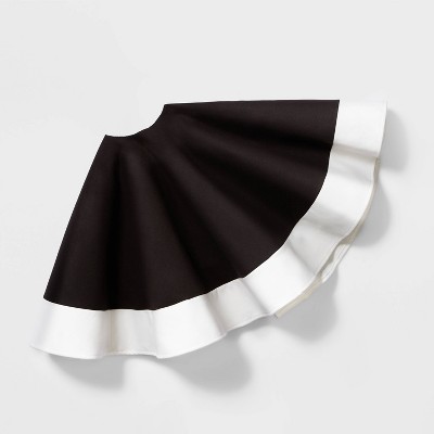 48in Felt Christmas Tree Skirt Black/White - Wondershop™