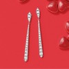 Ross-Simons 1.50 ct. t.w. Diamond Linear Earrings in Sterling Silver - 3 of 4
