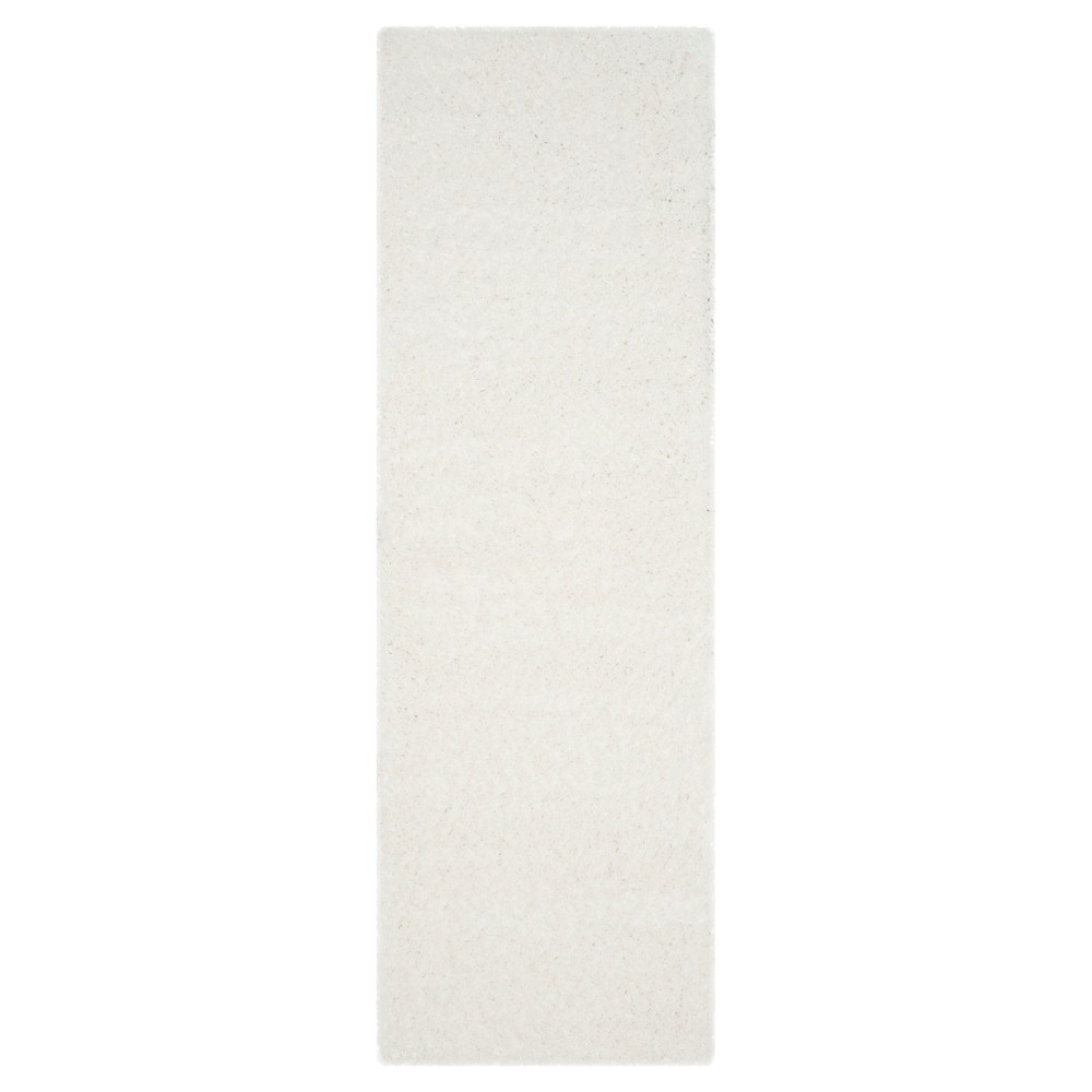 White Solid Loomed Runner - (2'3inx7' Runner) - Safavieh