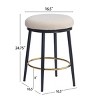 24.75'' Modern Counter Stools Set with Metal Frame and Footrest for Kitchen Island or Dining Room-3irtyhousy - 4 of 4
