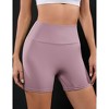 BLUEMING Womens Workout Shorts High Waisted Legging Ribbed Seamless Tummy Control Yoga Running Biker Shorts - 3 of 4