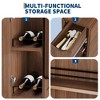 Folding Dining Table with Drawer and Storage, Folding Kitchen Table with 6 Wheels, Suitable for Kitchens, Apartments - 4 of 4
