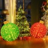 Hooseng 2 Piece Pre-Lit Christmas Decorative Ornaments Set, Xmas Pop-Up Decoration Lantern Lamp With 100 LED Lights, Ground Stakes And Metal Base - 2 of 4