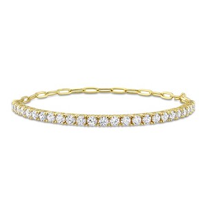 EVERLY JEWELRY | Yellow Plated Sterling Silver 5 CT TGW Cubic Zirconia Bracelet, 7.5 inch - 1 of 4
