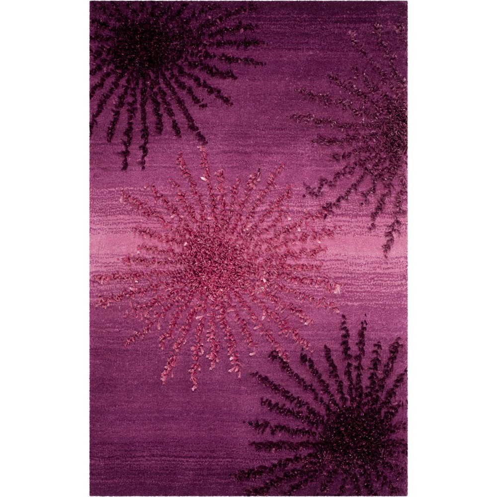 2'x3' Burst Tufted Accent Rug Purple - Safavieh