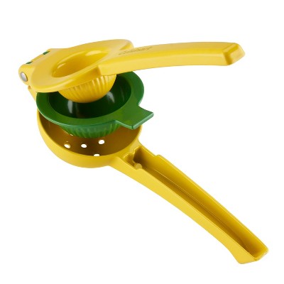 Yellow and Green Aluminum Dual Citrus Press