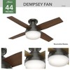 Hunter Fans 44" Dempsey Lighted Ceiling Fan Noble Bronze Finish with Integrated LED and Handheld Control - 3 of 4