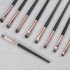 Unique Bargains Foundation Powder Concealers Eye Shadows Makeup Brushes and Case Green 14 Pcs - 3 of 4