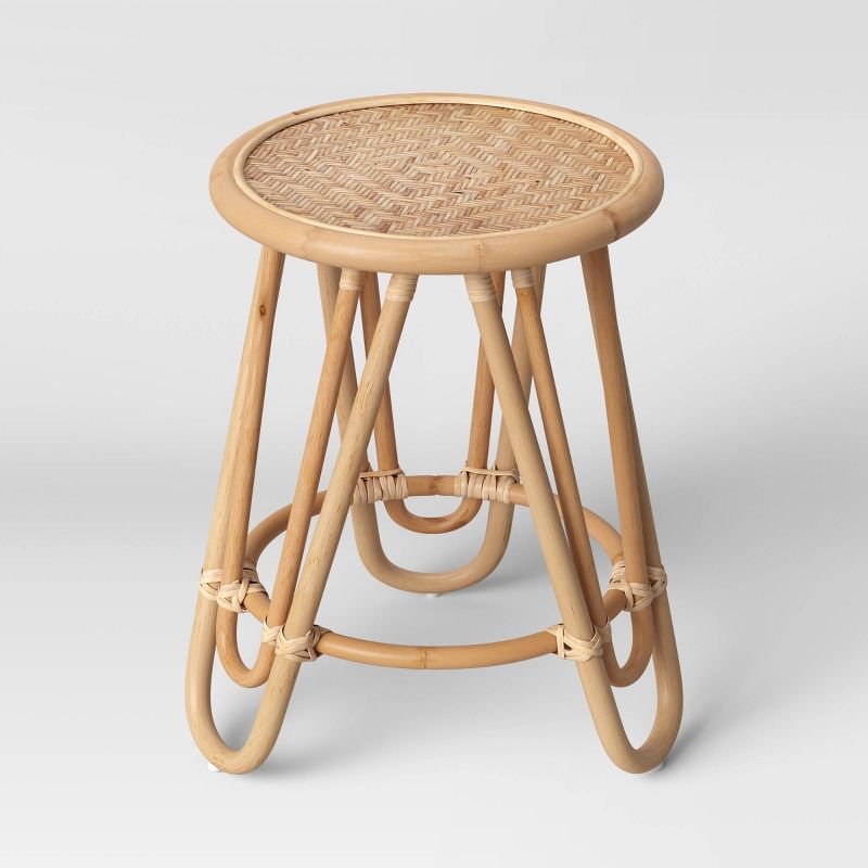 Tenella Round Rattan End Table Natural - Opalhouse&#8482; designed with Jungalow&#8482;, 4 of 9