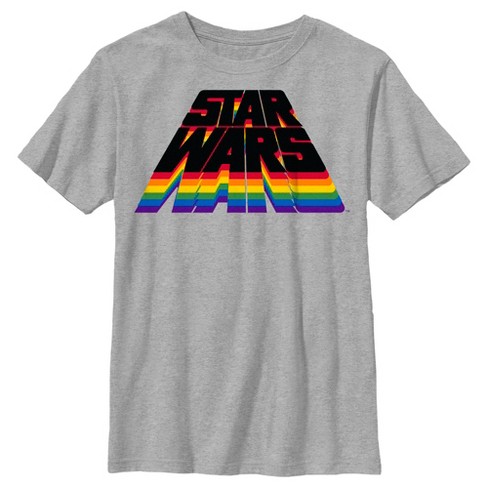 Kids Star Wars Pride Rainbow Stack Logo - Athletic Medium :