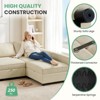AZL1 Life Concept Accent Chairs Bean Bag Chair Adults Foam Big Beanbag Round Big Sofa for Lounging and Gaming All Ages, Gray, 24.8"*24.8"*13.5" - 3 of 4