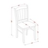 East West Furniture,Antique dining room chair for kitchen With Cushion Seat Finish Set of 2 - 3 of 3