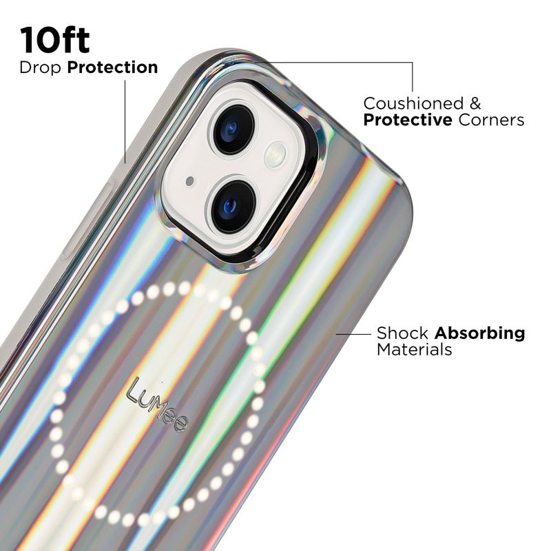 LuMee Halo Apple iPhone 12 Pro Max Light Up Selfie Case - Holographic, 6 of 10